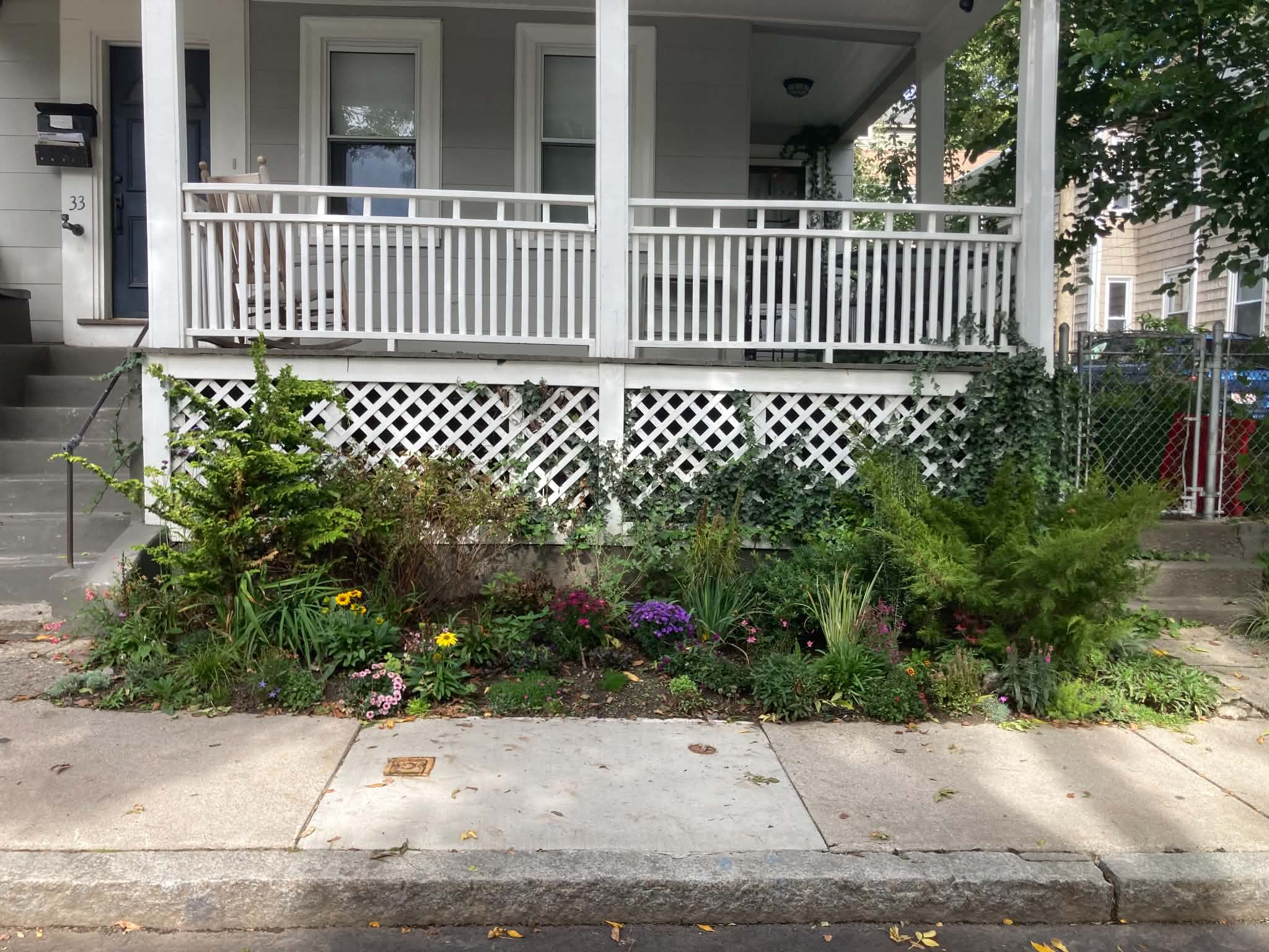 large flower bed